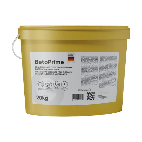 GelamPro BetoPrime - Betoncontact Primer voor Gladde en Zwak Zuigende Ondergronden - Binnen/Buiten - 20kg (33)