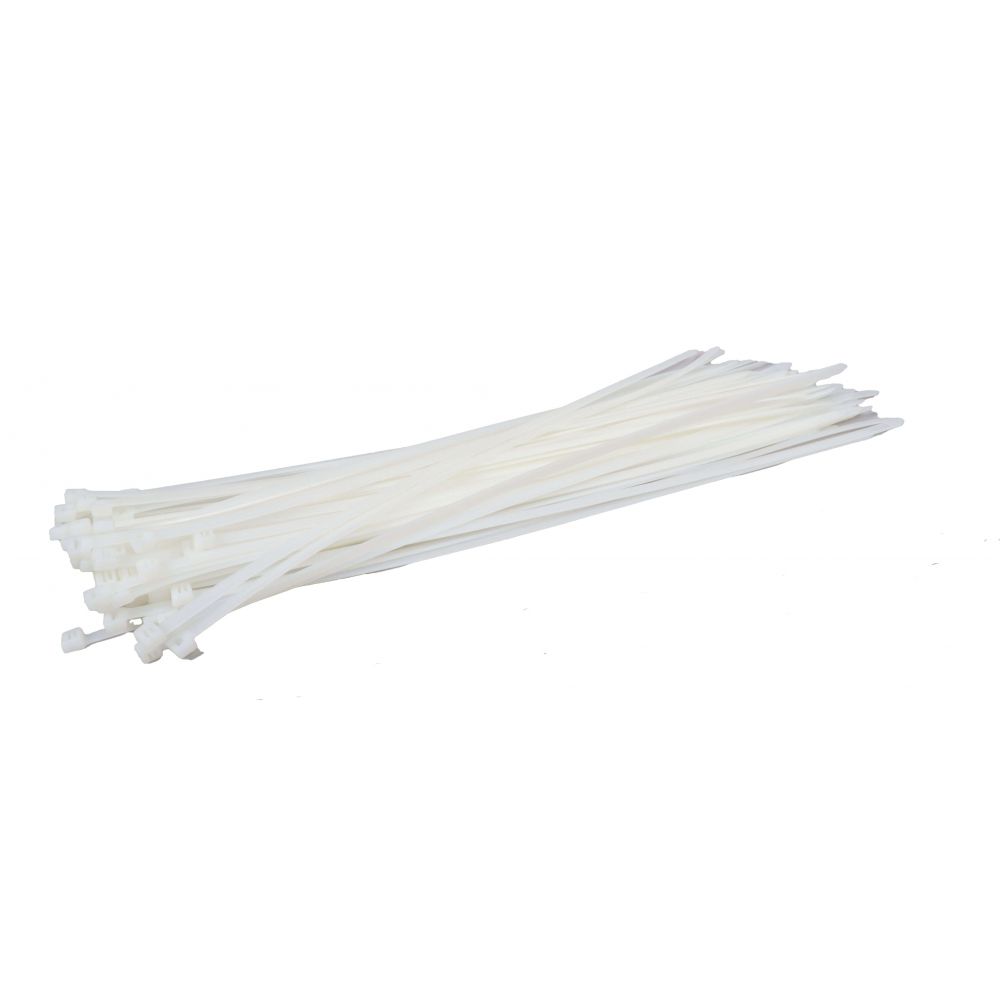 Attache de câble - sangle de tension colson - blanc - 4,8 mm x 300 mm - 100 pièces