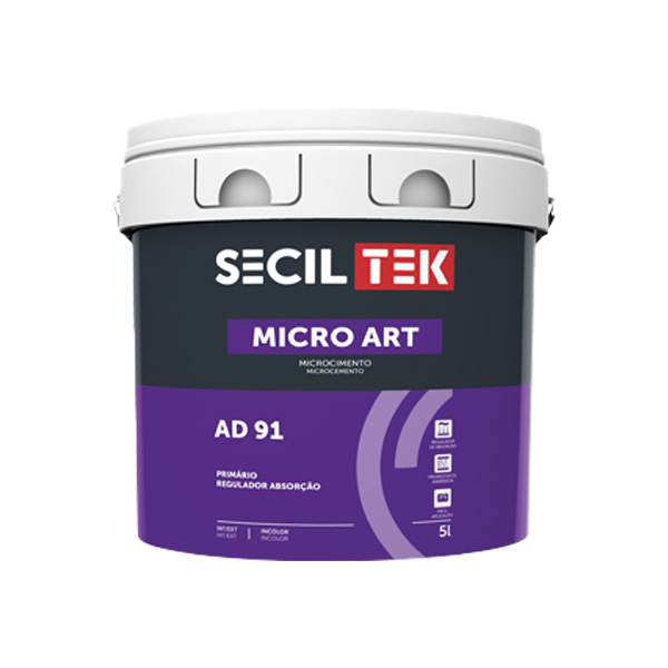 Seciltek Micro Art AD 91 - Scellant / primaire d'étanchéité pour vernis acrylique - 5 litres