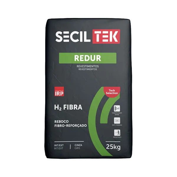 Seciltek REDUR H2 FIBRA - Mortier hydrofuge - renforcé de fibres - CS IV Wc2 Conform - 25kg (60)