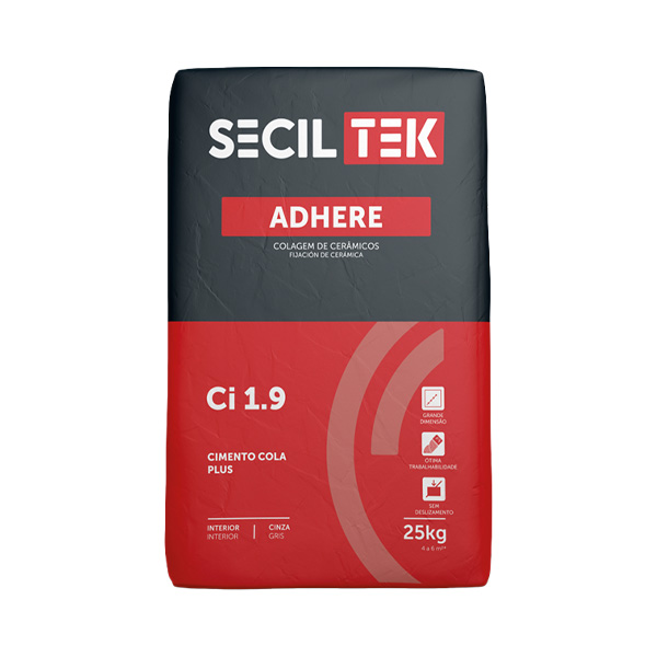 Seciltek ADHERE Ci 1.9 - Adhésif en poudre pour carrelage moyen et grand - INTÉRIEUR - 25kg (60)