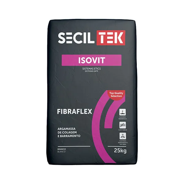 Seciltek Isovit FIBRAFLEX - ETICS vezelversterkte kleefmortel - wit cement - 25kg (60)