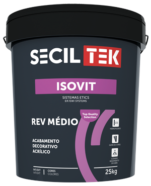 Seciltek Isovit REV MEDIO - Enduit structuré / crepi - 1,4mm - BLANC - 25kg (33)