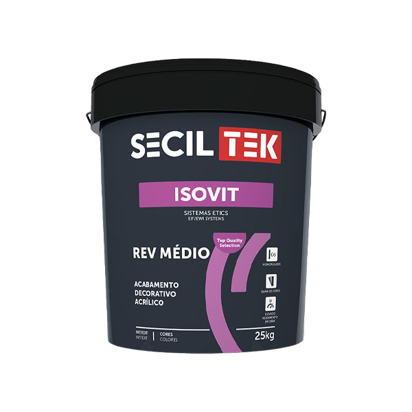 Seciltek Isovit REV MEDIO - Enduit structuré / crepi - 1,4mm - BLANC - 25kg (33)