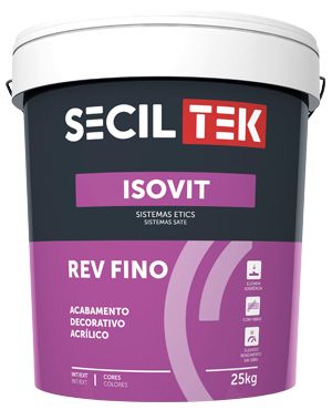 Seciltek Isovit REV FINO - Enduit structuré/crépi - 1,0mm - BLANC - 25kg (33)