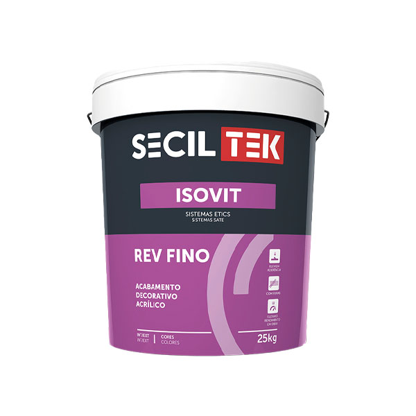 Seciltek Isovit REV FINO - Enduit structuré/crépi - 1,0mm - BLANC - 25kg (33)