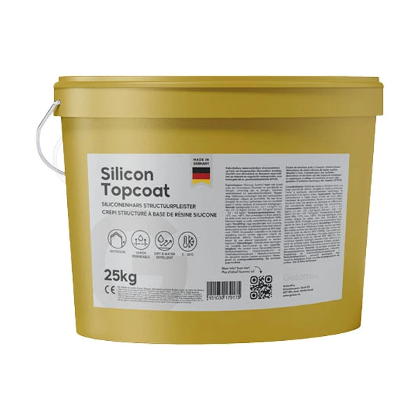 GelamPro SiliconTopcoat - Enduit Structuré en Résine de Silicone 1,5mm - Crépi pour Extérieur - 25kg (24)