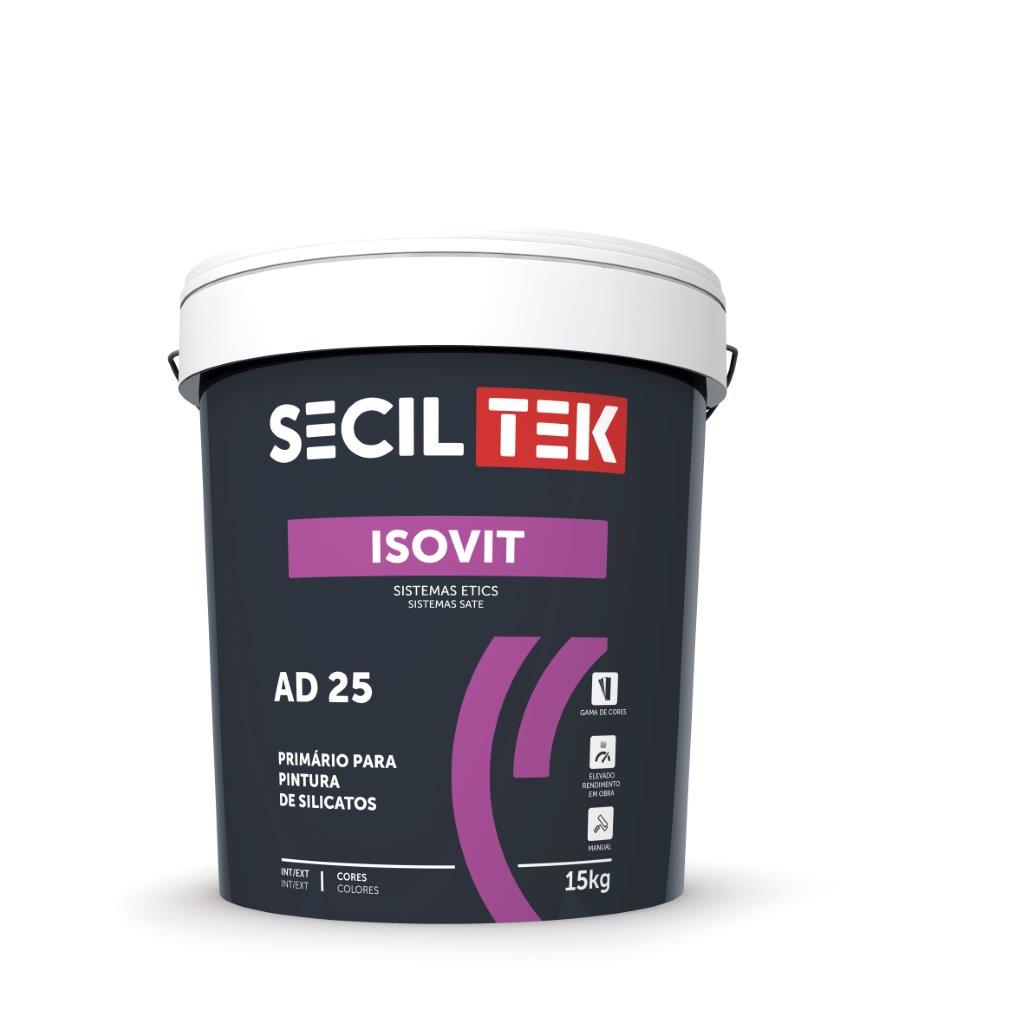 Seciltek Isovit AD 25 - apprêt pour peinture au silicate - 15 litres (33)