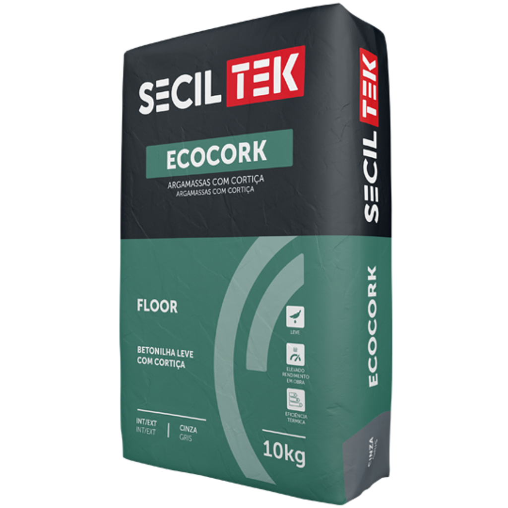 Seciltek ECOCORK FLOOR - mortier de chape isolant avec liège - 10kg (54)