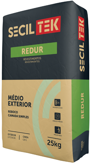 Seciltek REDUR MEDIO EXTERIOR - Enduit de base et de finition hydrofuge pour intérieur et extérieur - gris - 25kg (60)