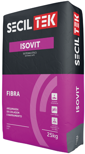 Seciltek Isovit FIBRA - Mortier-colle renforcé de fibres ETICS - ciment gris - 25kg (60)