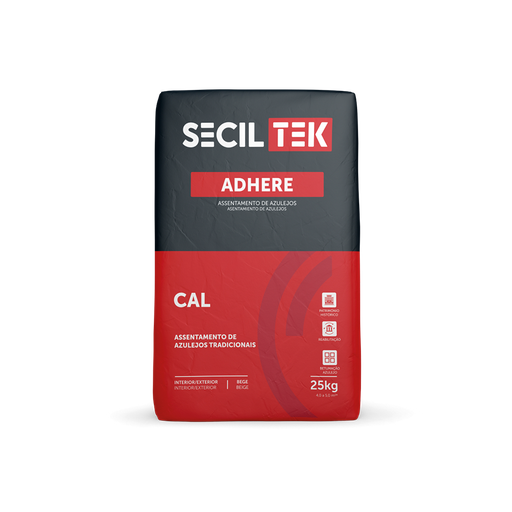 Seciltek ADHERE CAL - Colle et coulis pour carrelage - chaux - 25kg (60)